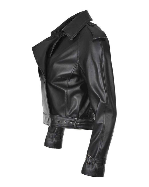 ALESSANDRA GRIMOLDI Black Jacket Made Of Leather