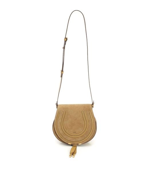 Chloé White Saddle Marcie Bag