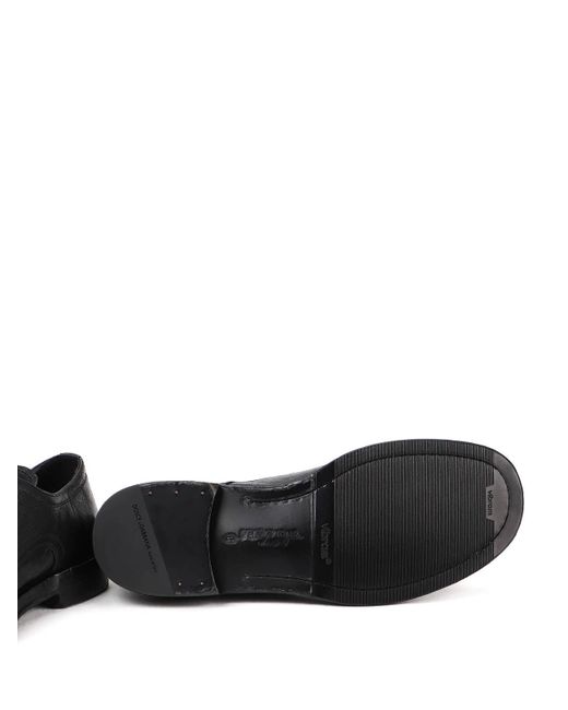 Dolce & Gabbana Black Perugino Derby Shoes for men
