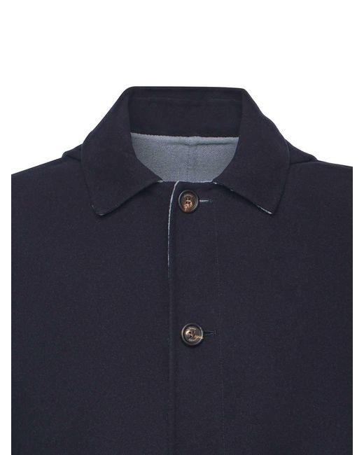 Eleventy Blue Wool Coat for men