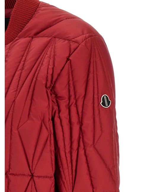 Rick Owens Red Moncler + 'Geocamo Flight' Down Jacket