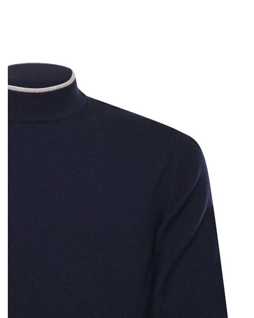 Eleventy Blue Cashmere Sweater for men