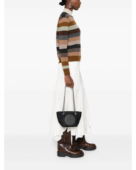 Tory Burch Black Ella Small Nylon Tote