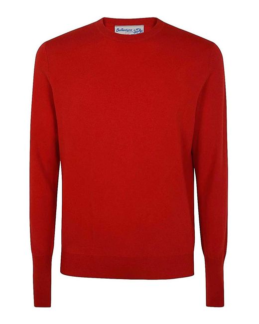 Ballantyne Red Round Neck Pullover for men