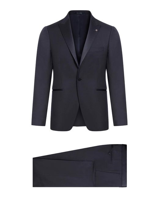 Tagliatore Blue Tailored Single-Breasted Wool Suit for men