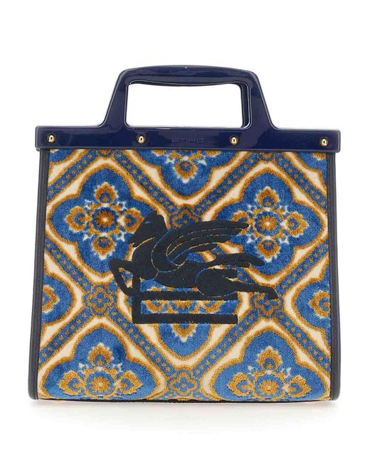Etro Blue Love Trotter Bag Small