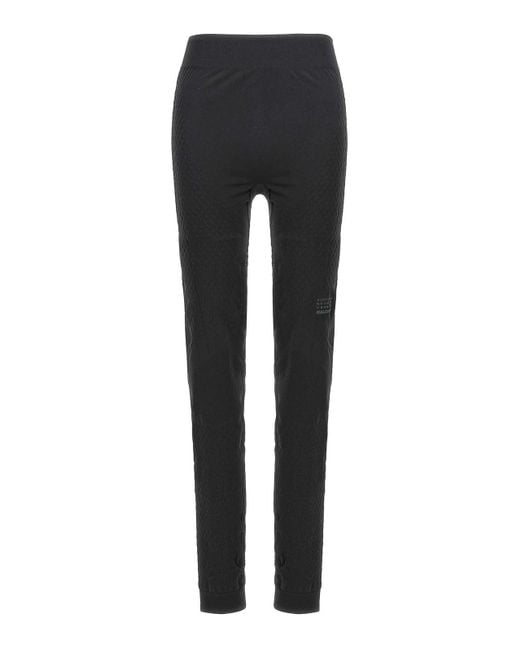 MM6 by Maison Margiela Black High-Waisted Stretch Tech Fabric Leggings