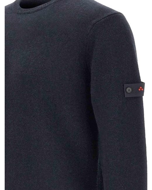 Peuterey Blue Sweater With Application for men