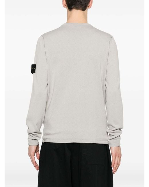 Stone Island White Knitwear Crewneck for men