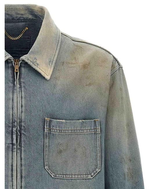 Golden Goose Deluxe Brand Gray Mackenzie Denim Jacket for men