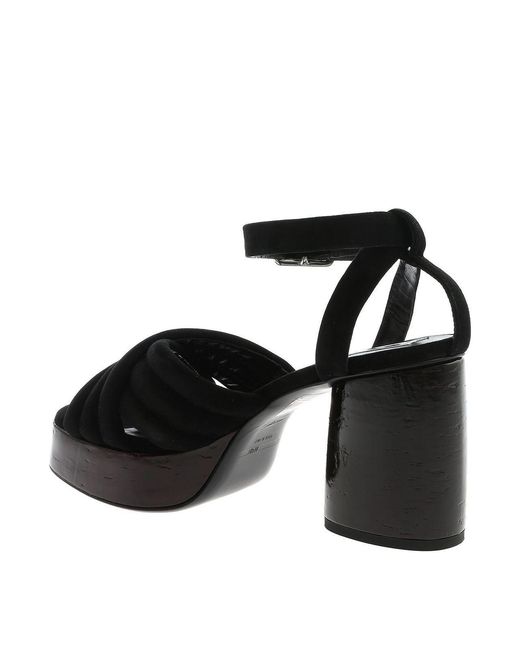McQ Alexander McQueen Black Rise Sandals
