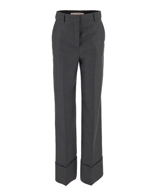 Valentino Gray Wide Leg Trouser