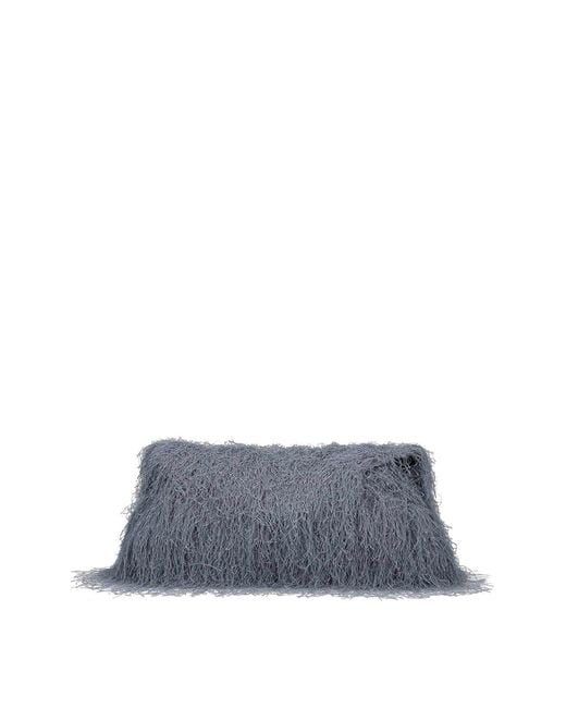 Dries Van Noten Blue Fringed Shoulder Bag