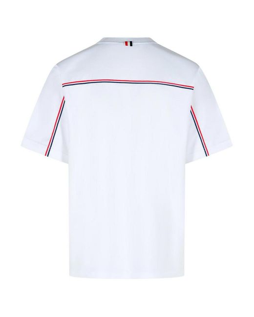Thom Browne White Cotton T-Shirt for men