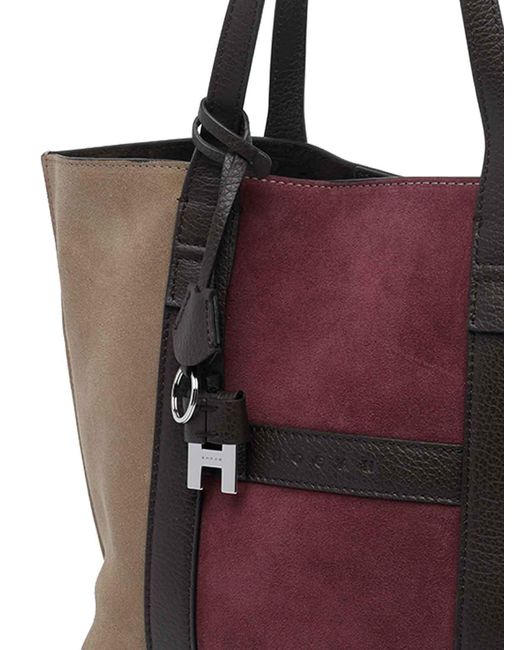 Hogan Brown Script Small Handbag