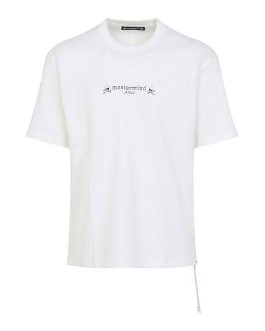 Mastermind Japan White Embroidery Ish Short Sleeves Tee for men