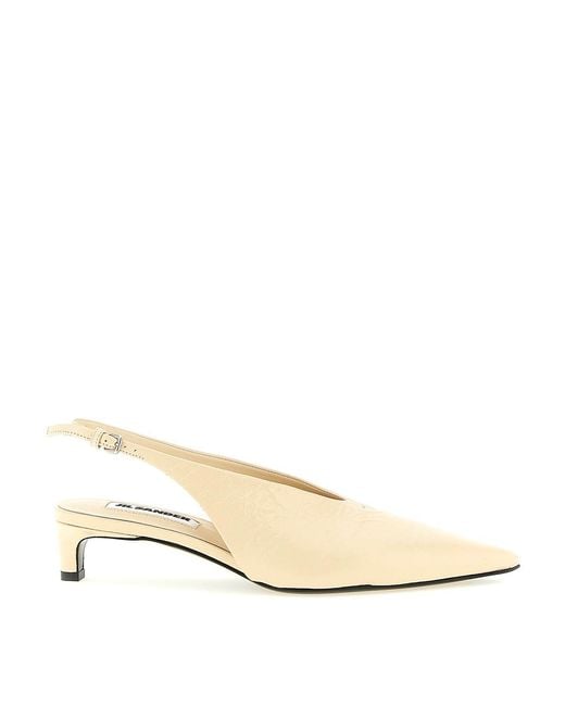 Jil Sander Natural Leather Slingback