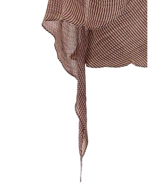 Kiko Kostadinov Brown Plexus Blouse