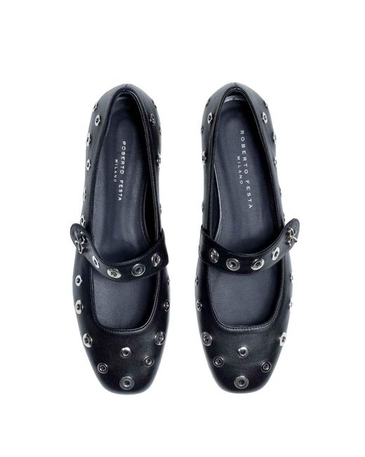 Roberto Festa Blue Leather Ballerina