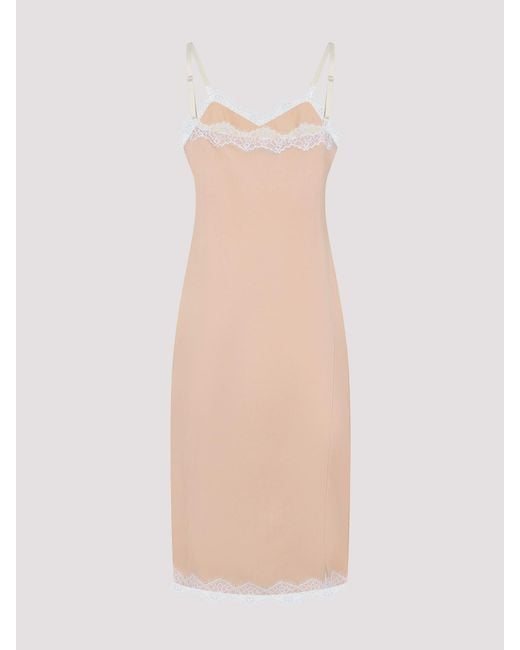 Carven White Lingerie Viscose Midi Dress