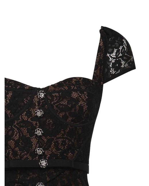 Self-Portrait Black Lace Midi Dress