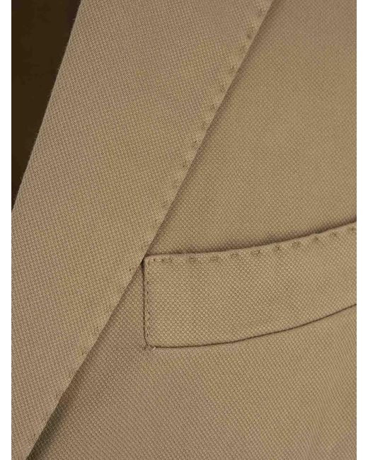 RUSSO CAPRI Green Oxford Cotton Blazer for men