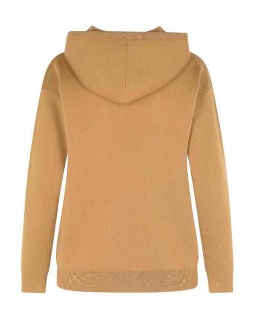 Max Mara Natural Camel Virgin Wool Sweatshirt