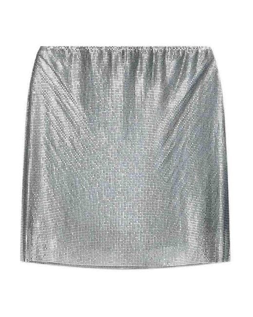 Versace Gray Sequin Skirt