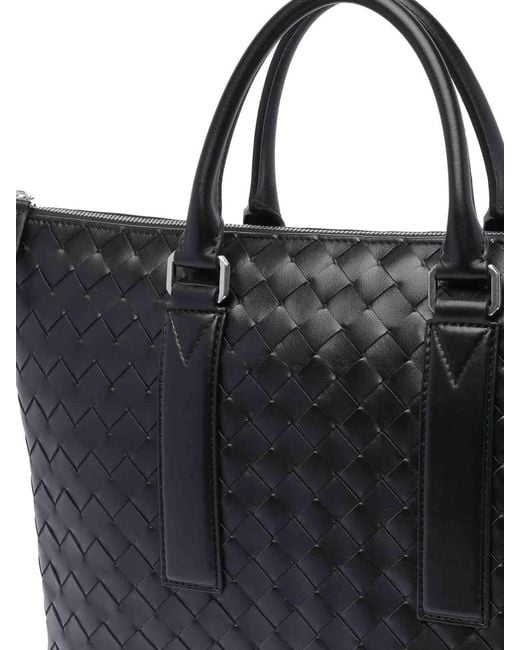 Bottega Veneta Black Brifcase Soft Intertwin for men