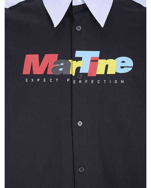 Martine Rose Blue L/S T-Shirt Shirt for men