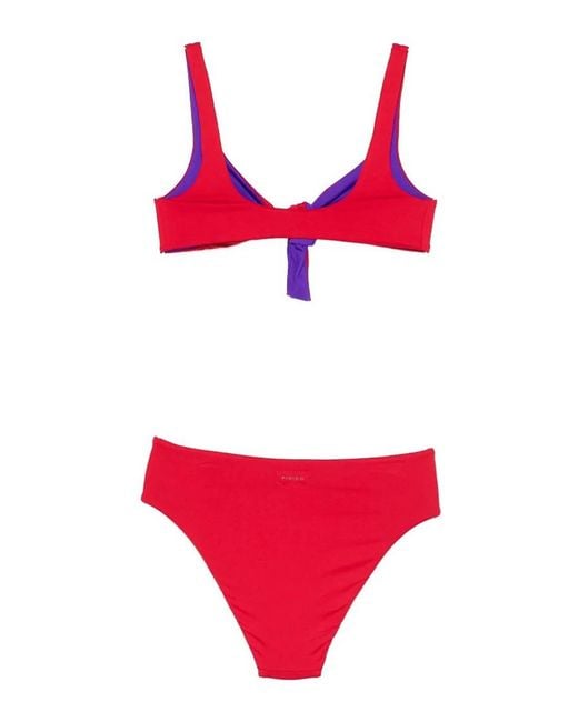 Fisico Red Reversible Bikini Set