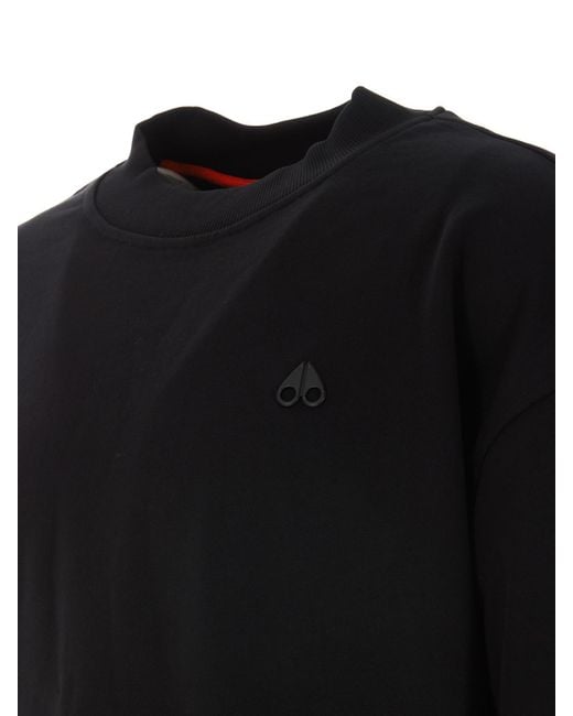 Moose Knuckles Black Marine Park Sweatshirt for men