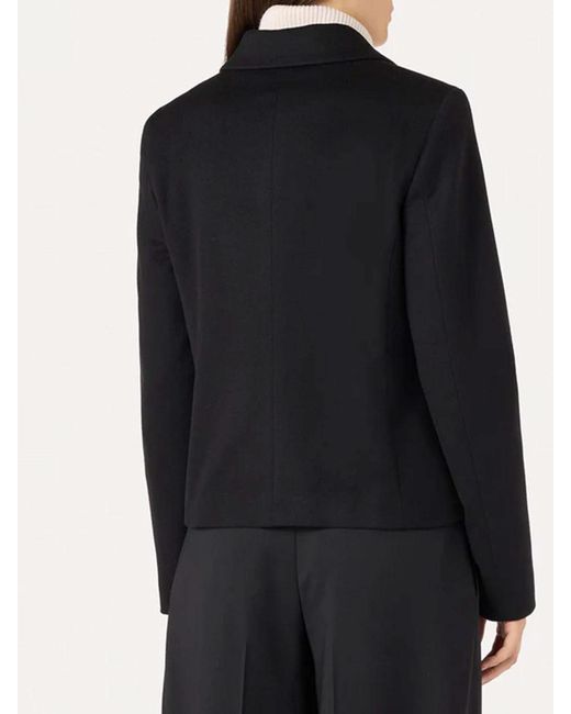 Lardini Black Single-Breasted Wool Jacket