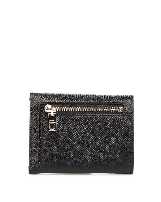 Dolce & Gabbana Black Dauphine Leather Wallet