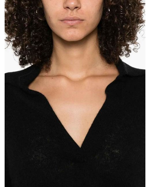 Tom Ford Black Cashmere Silk V-Neck Sweater