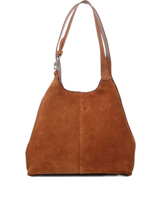 Coccinelle Brown Handbag Suede Leather