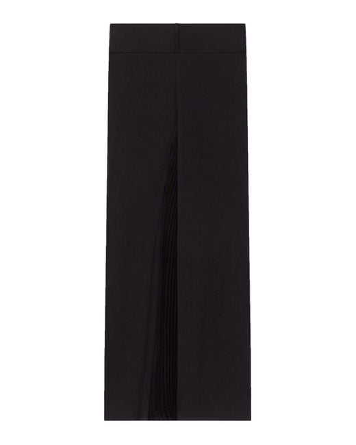 Courreges Black Infinity Pleats Jersey Pants