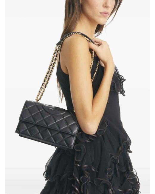 Tory Burch Black Fleming Small Convertible Shoulder Bag