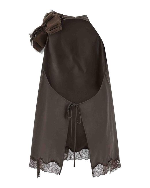 Magda Butrym Brown Sleeveless Tops
