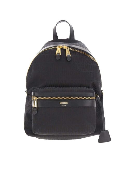 Moschino Blue Logo Backpack for men