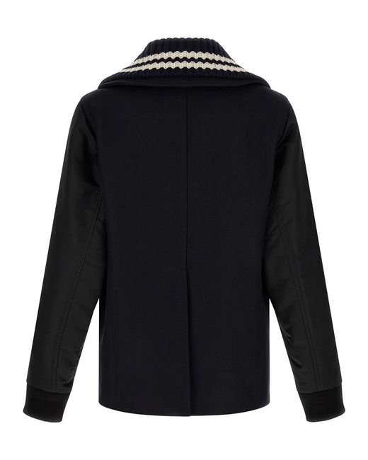 DSquared² Blue Hybrid Peacoat' Coat for men