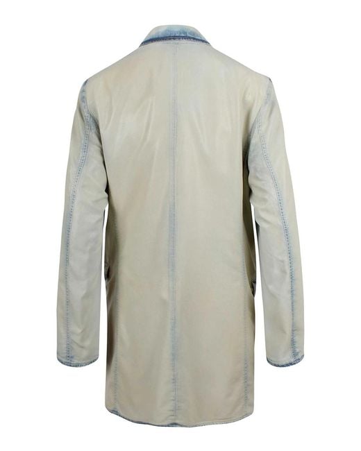 DIESEL Gray Flowing Denim Blazer With An X-Ray Effect