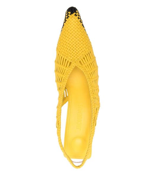 BANANA【JACQUEMUS】Yellow Le Cubisto Slingbacks Yellow Le Cubisto Banana Slingbacks | JACQUEMUS - Antonia