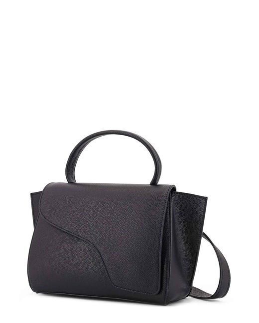 Atp Atelier Black Arezzo Leather Shoulder Bag