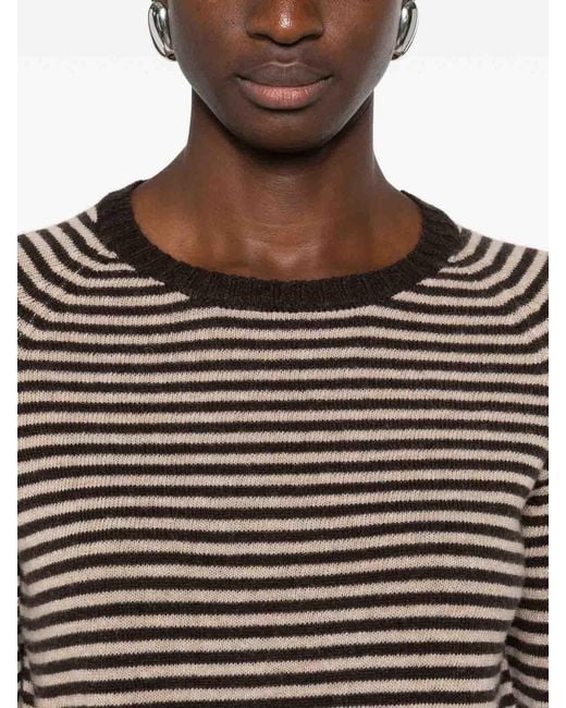 Base London Brown Striped Wool Sweater