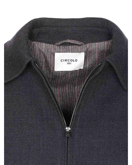 Circolo 1901 Blue Zip Jacket for men