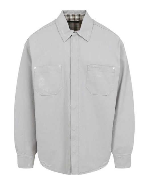 Balenciaga Gray Workwear Shirt for men