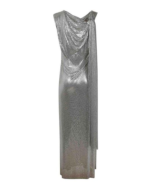 Rabanne Gray Mini Mesh Robe