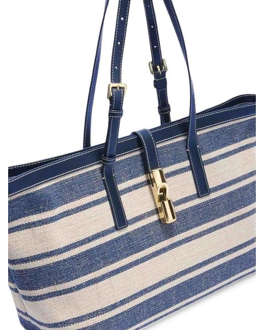 Furla Blue Debby Shopping Bag L