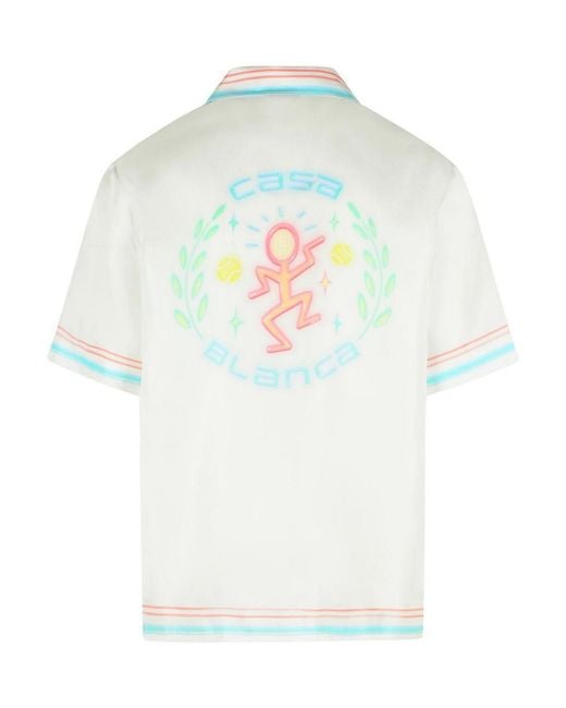 Casablanca White Silk Shirt for men